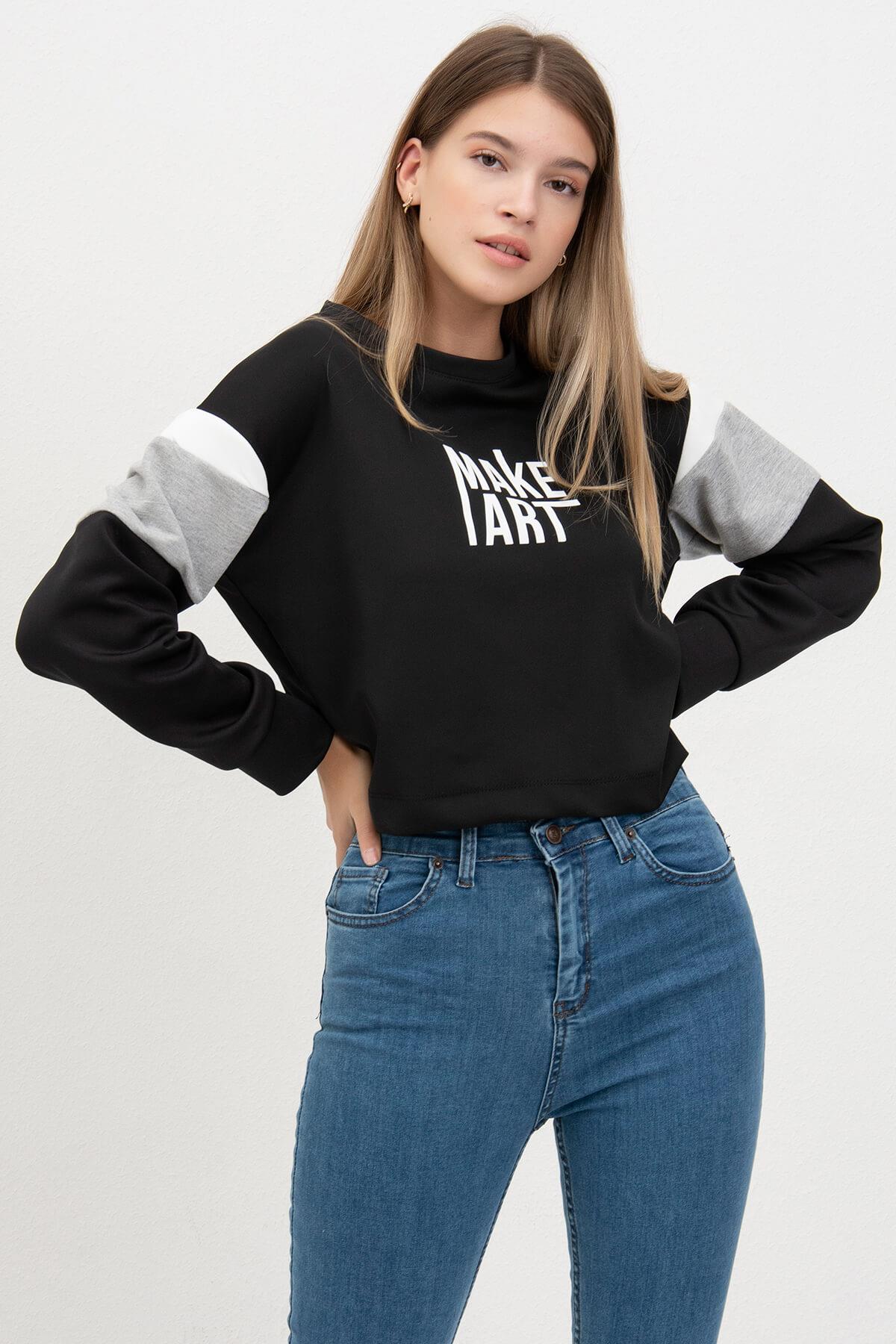 Make Art Baskılı Sweat