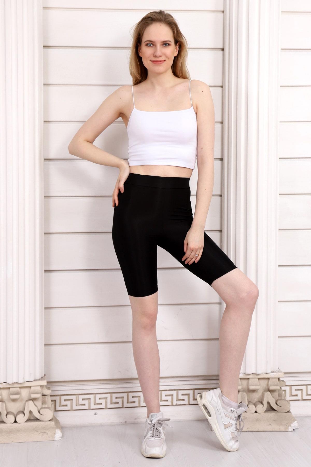 Parlak Mini Tayt Siyah