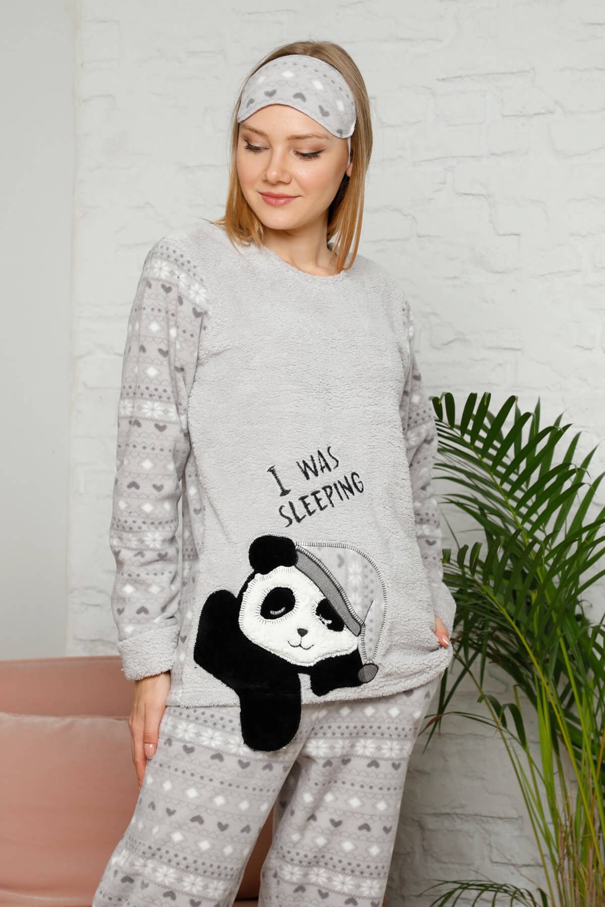 Polar Pijama Takımı Gri
