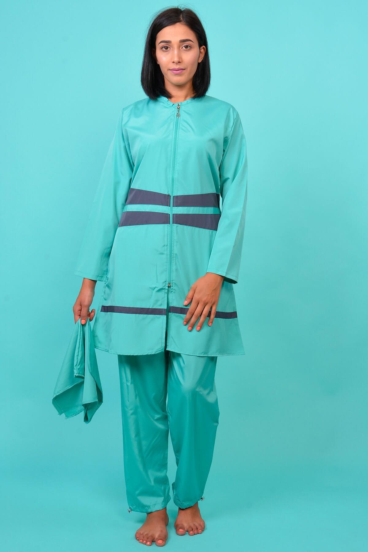 Şeritli Tam Tesettür Mayo