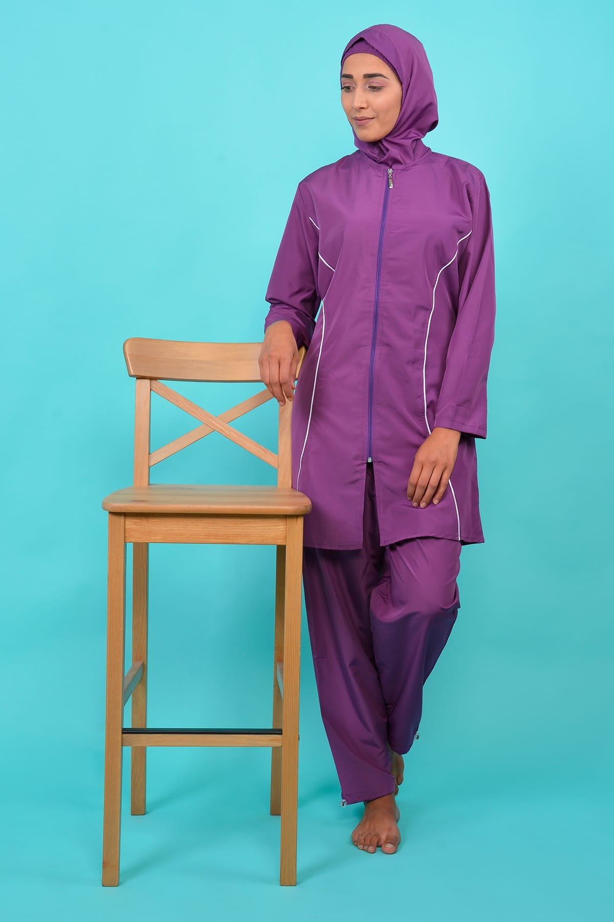 Şeritli Tam Tesettür Mayo