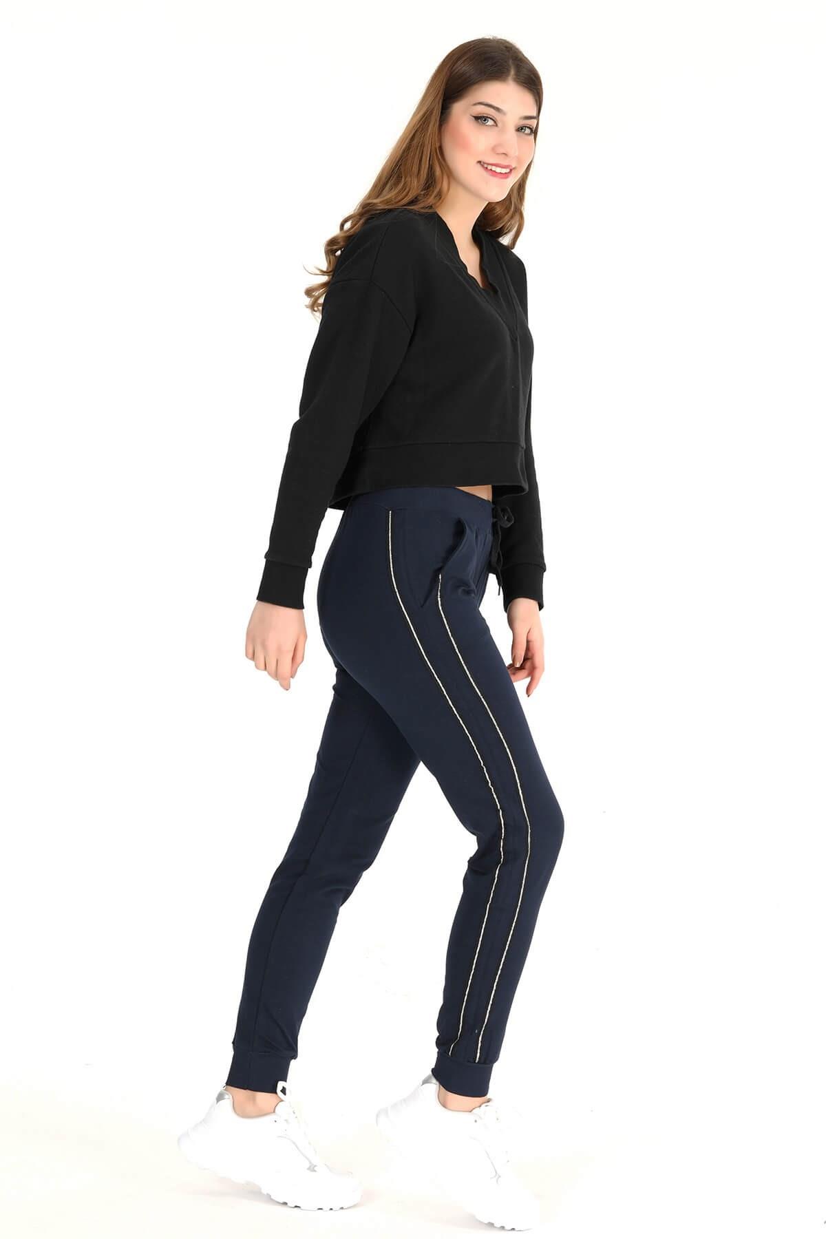 Sim Şeritli Eşofman Altı Lacivert