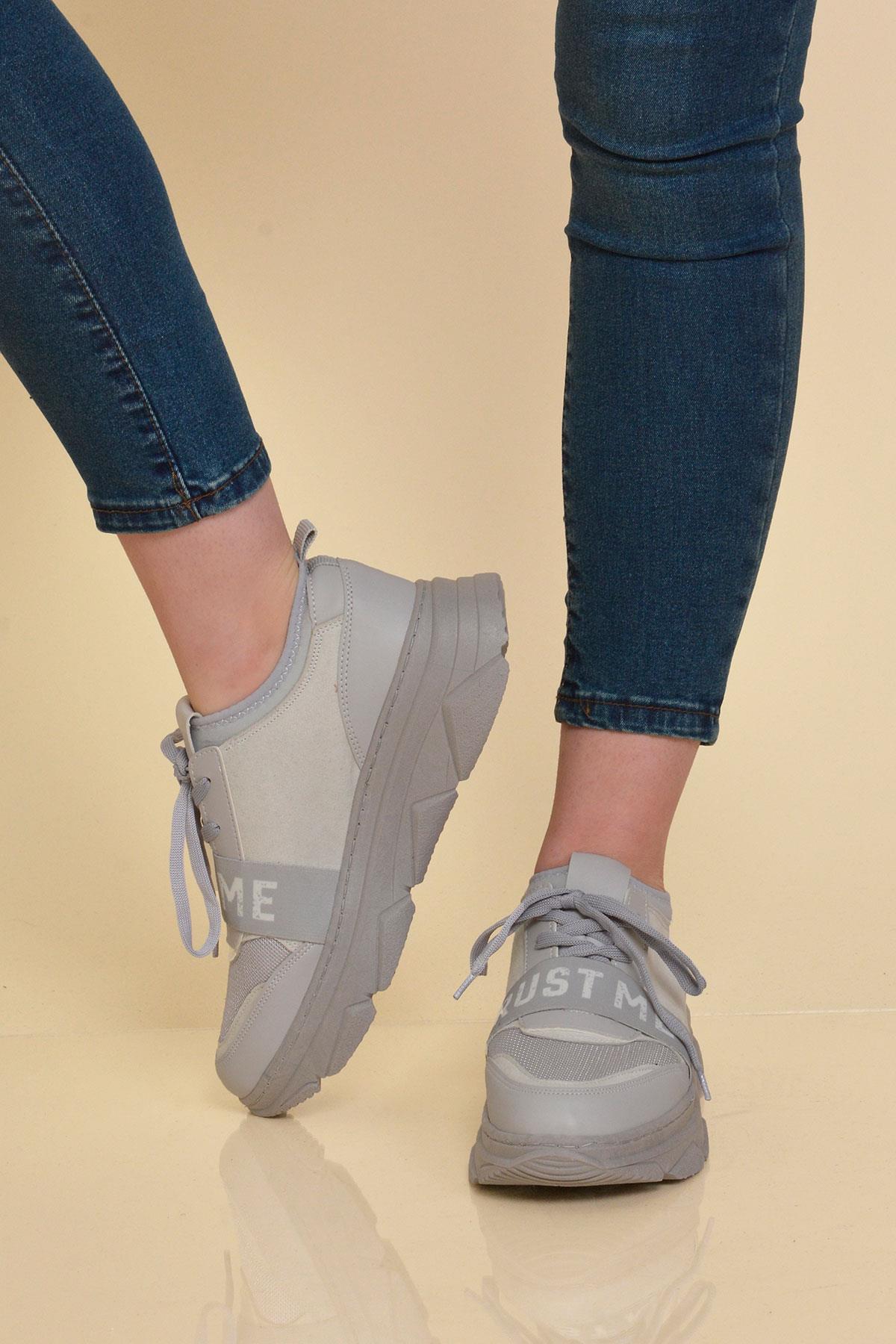 Trust Me Kadın Gri Sneaker