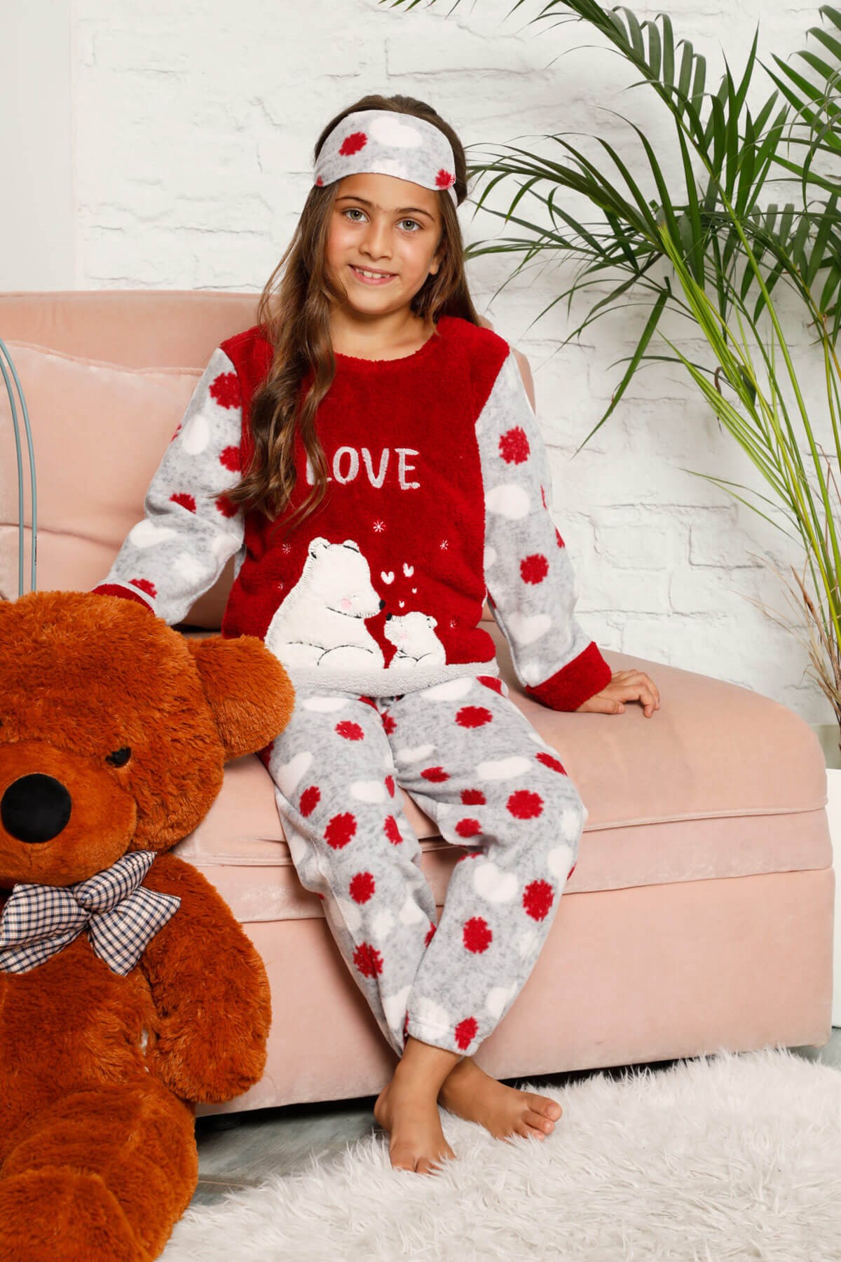 Welsoft Kışlık Kız Çocuk Pijama Takımı