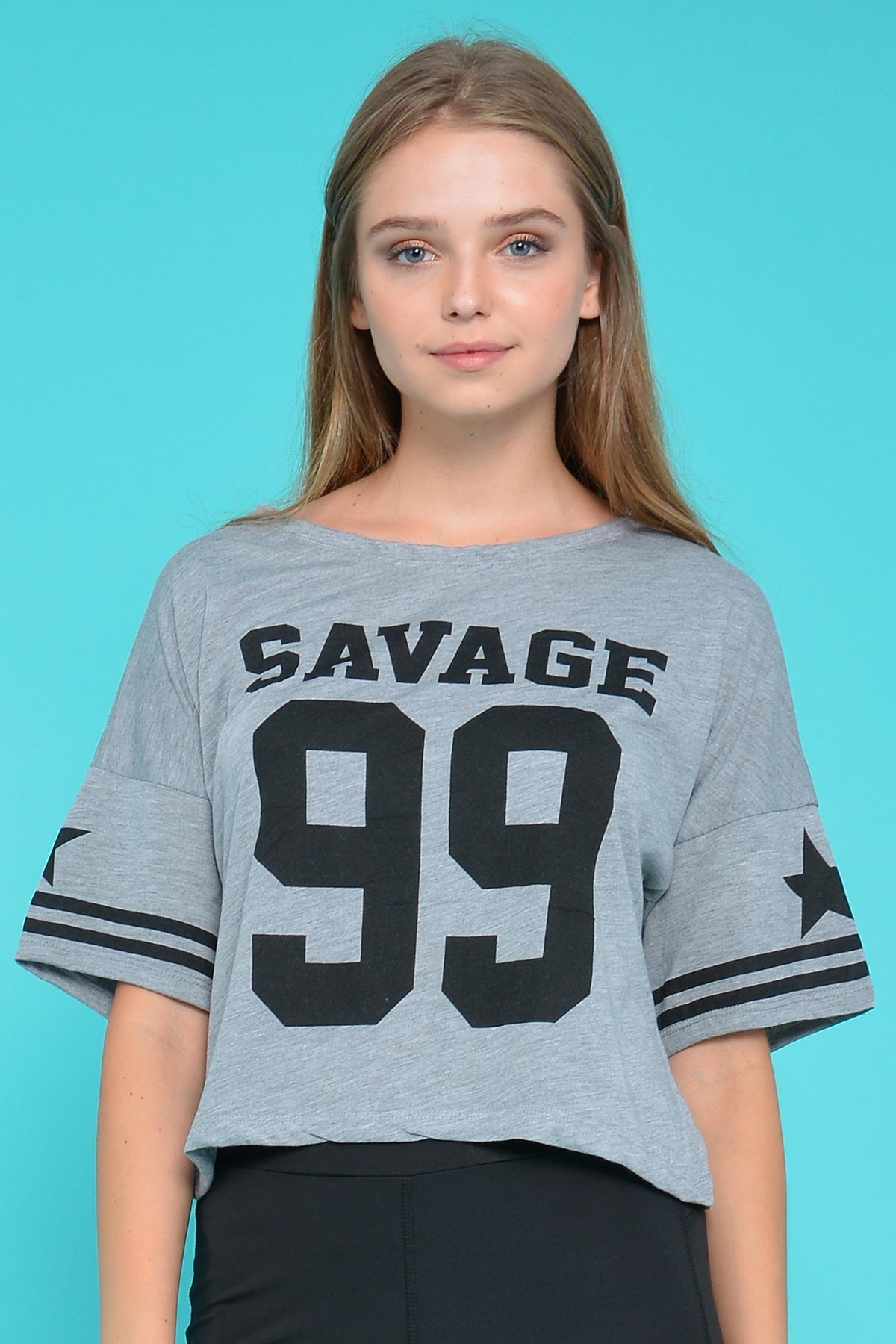 Yazı Detaylı T-Shirt