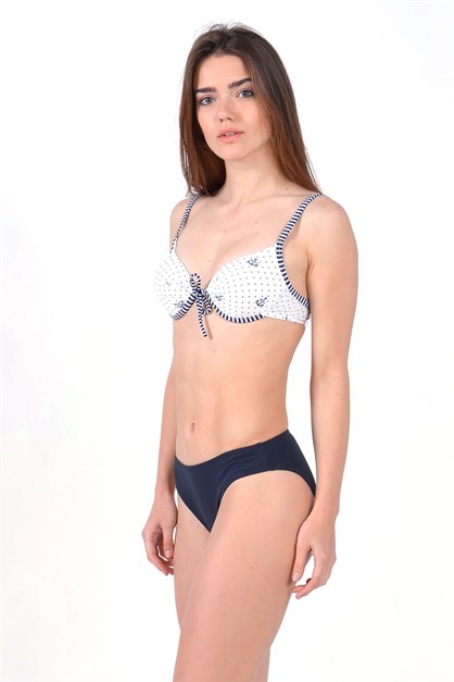 Full Lycra Destekli Bikini Lacivert
