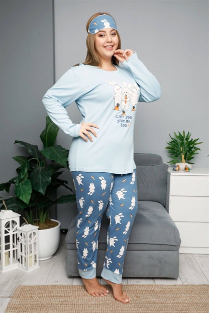 Kışlık Uzun Kol Battal Pijama Takımı
