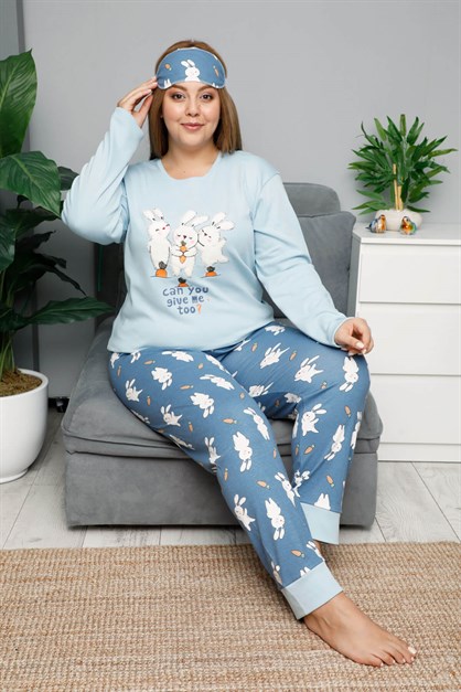 Kışlık Uzun Kol Battal Pijama Takımı