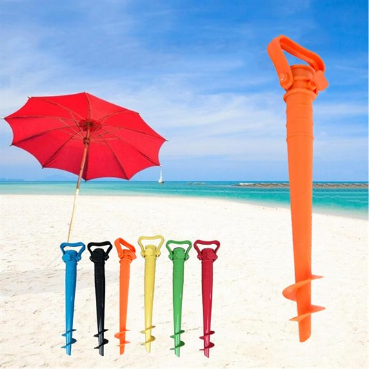 Renkli Şemsiye Ayağı, Vidalı Şemsiye Kazığı