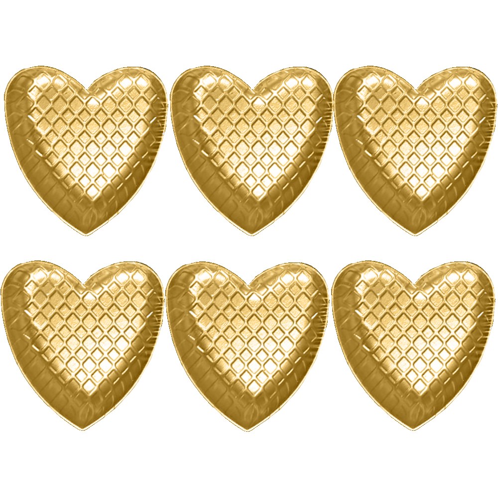 Kalp Çerezlik 6'lı, Dekoratif Plastik Kalpli Kase
