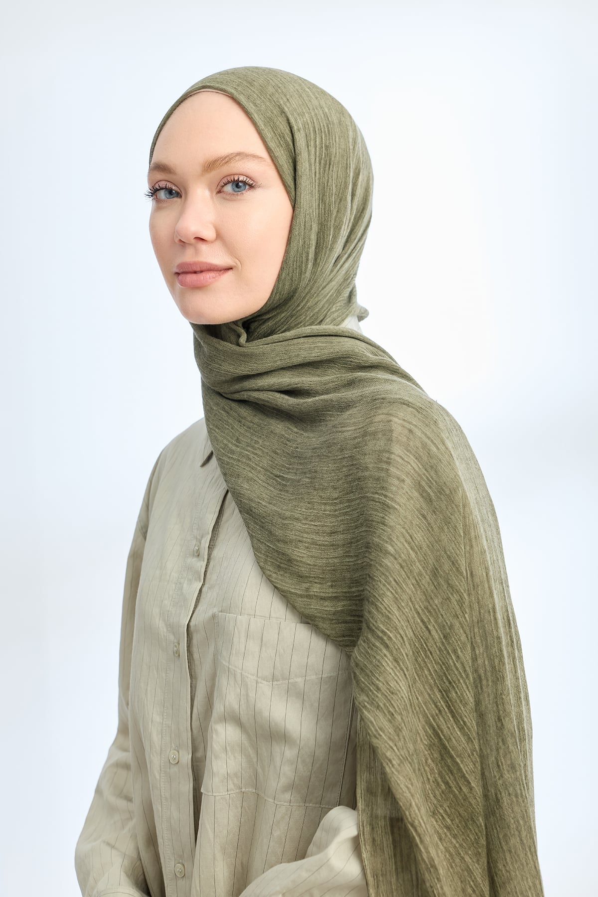 ORGANIC TOUCH VİSKOZ ŞAL - HAKİ