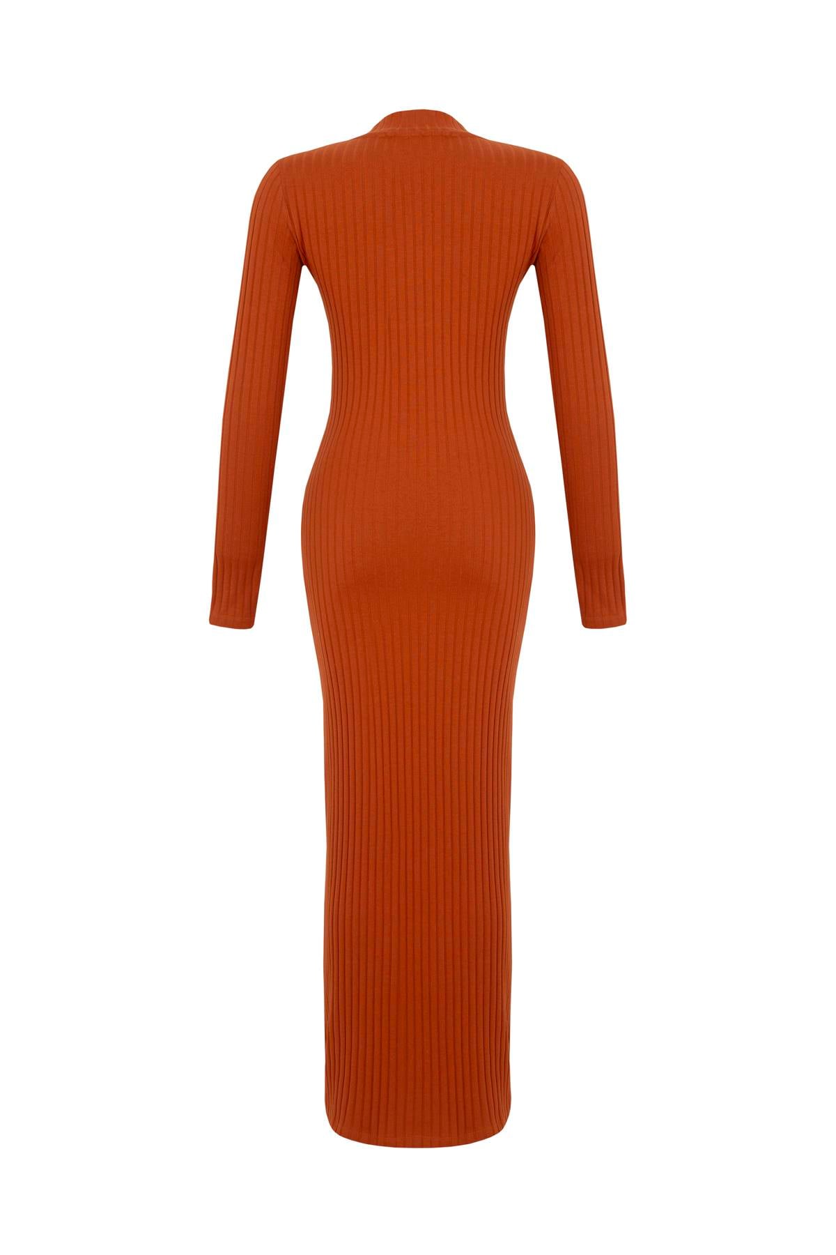 Slim Fit Maxi Dress Terracota