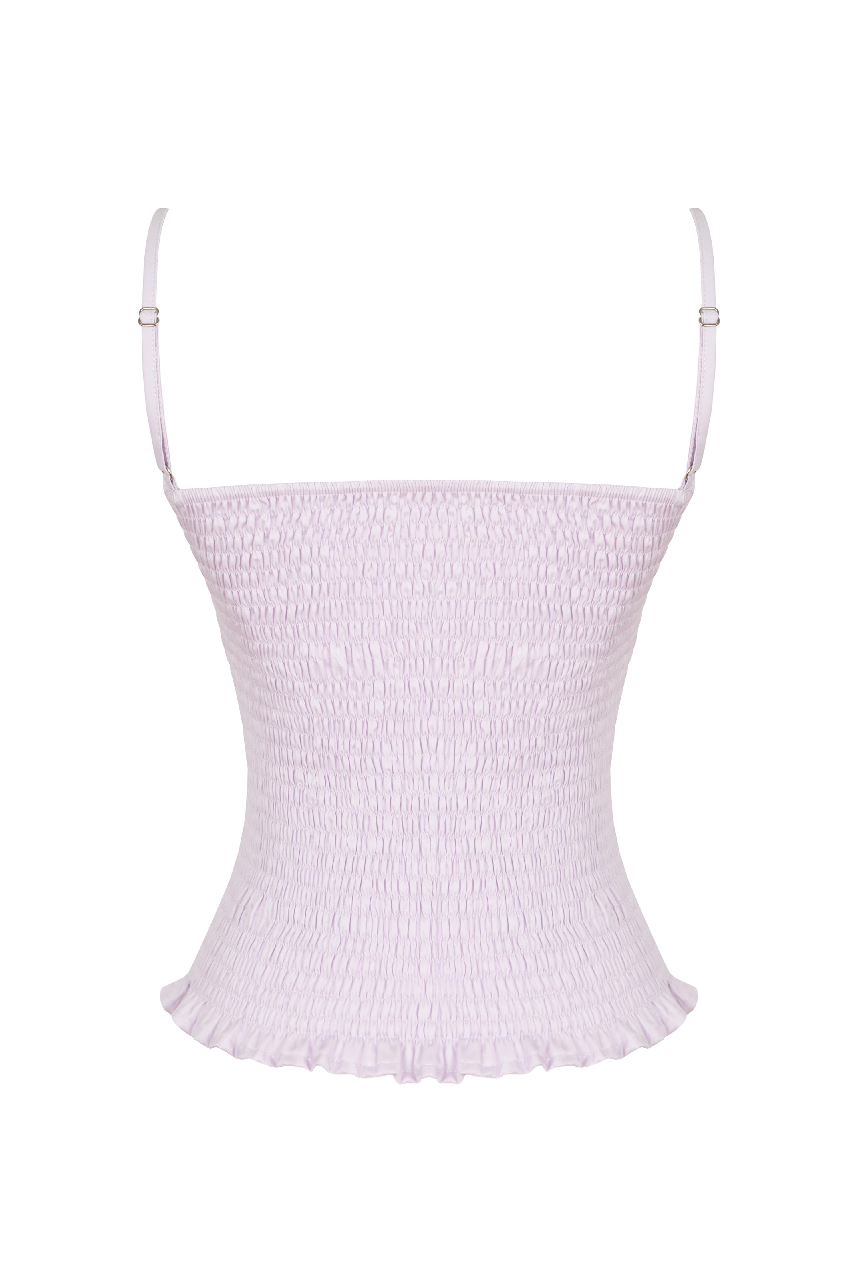 POPLİN CROP GÖMLEK & BRA LİLA