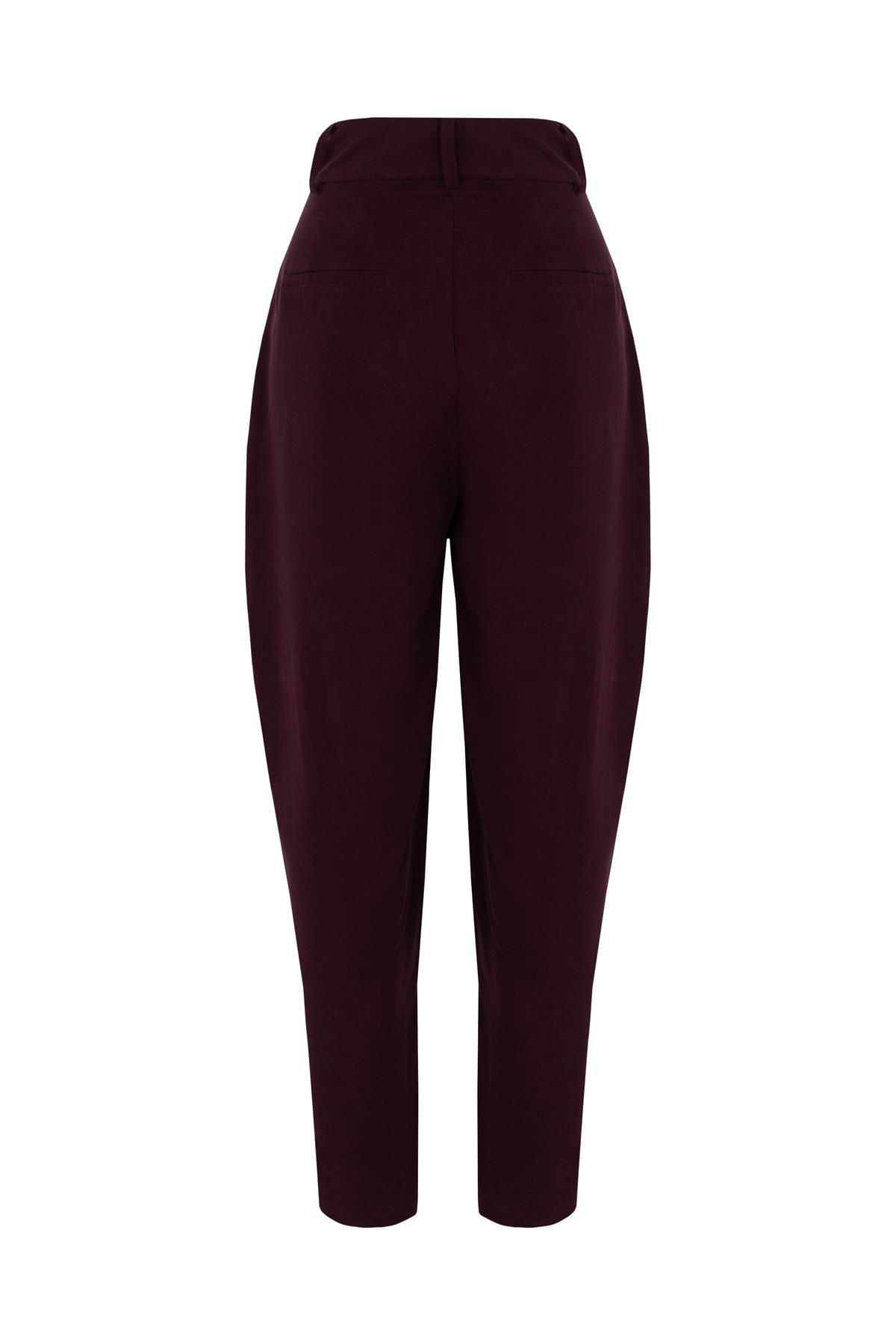 Classic High-Rise Pants Plum