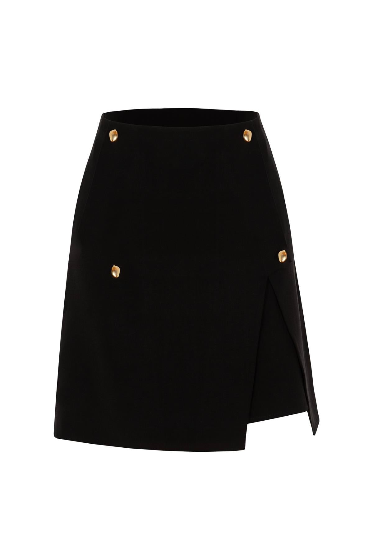 Structured Mini Skirt Black
