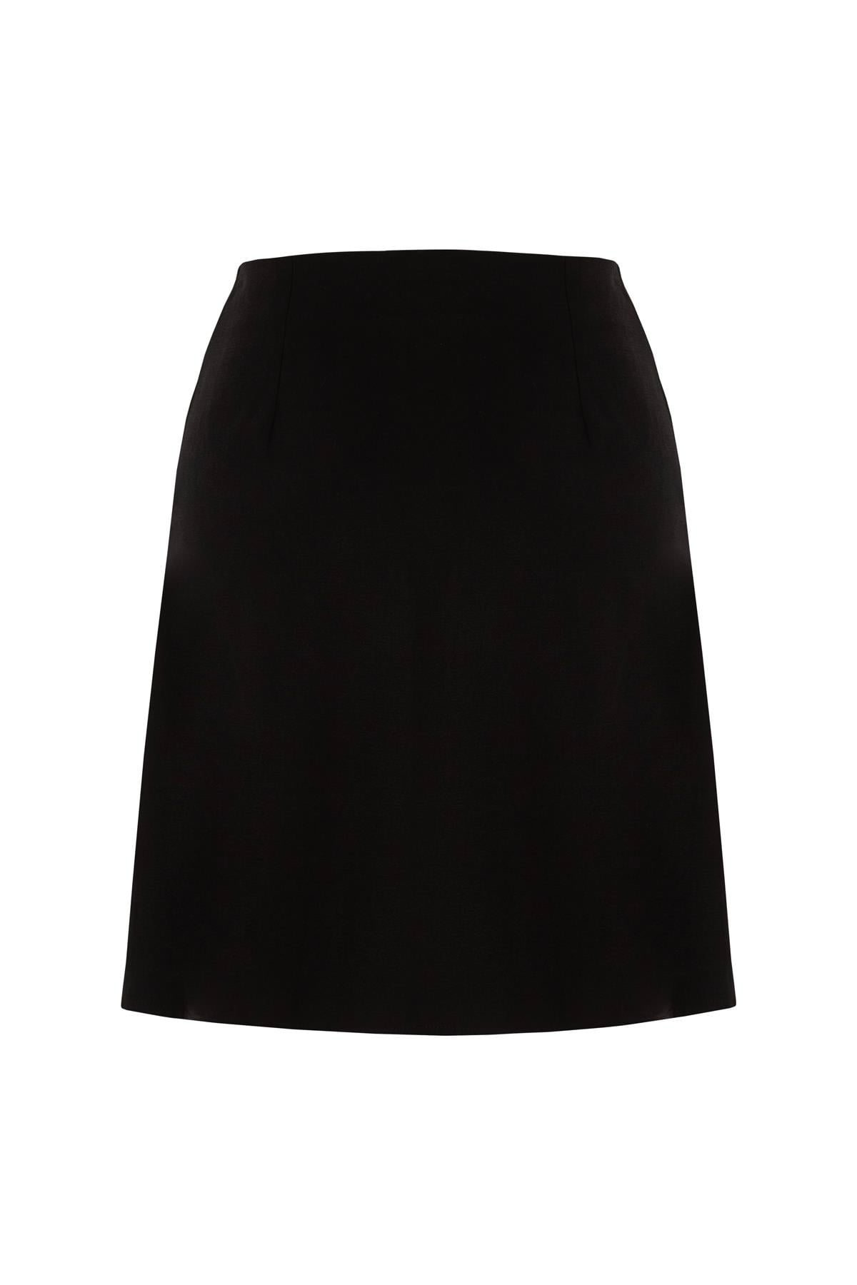 Structured Mini Skirt Black