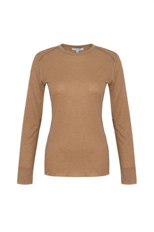 BASİC UZUN KOLLU TOP CAMEL
