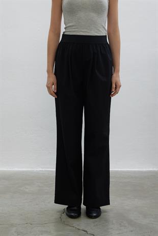 KALIN BANTLI SPOR PANTOLON SİYAH