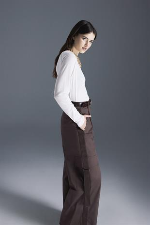 MODERN KARGO PANTOLON ACI KAHVE