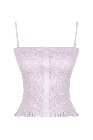 POPLİN CROP GÖMLEK & BRA LİLA