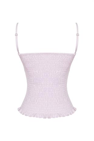 POPLİN CROP GÖMLEK & BRA LİLA