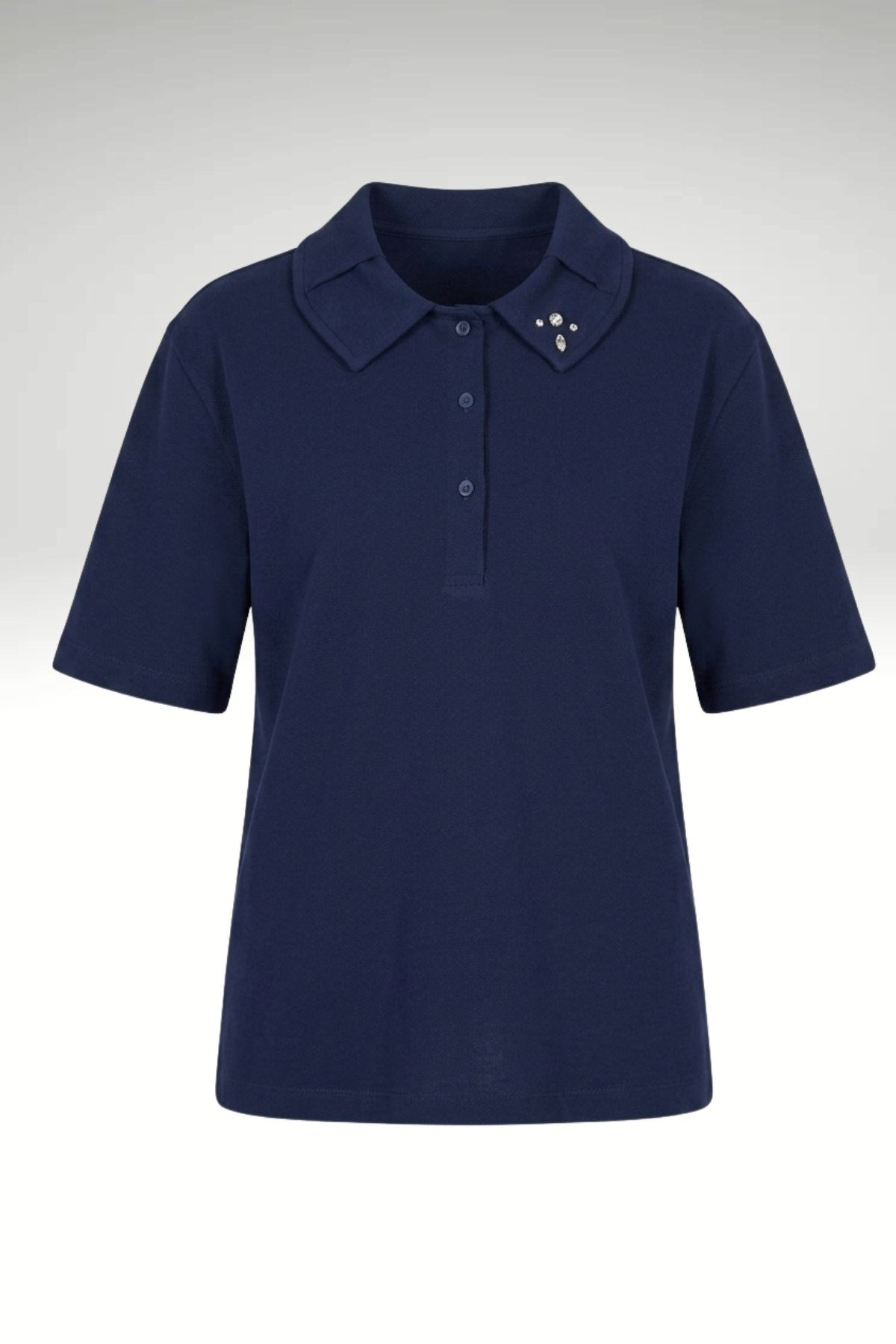 YAKA DETAYLI POLO T-SHIRT LACİVERT
