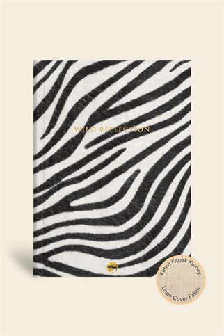 Keten Ciltli Düz Defter Zebra 17x24