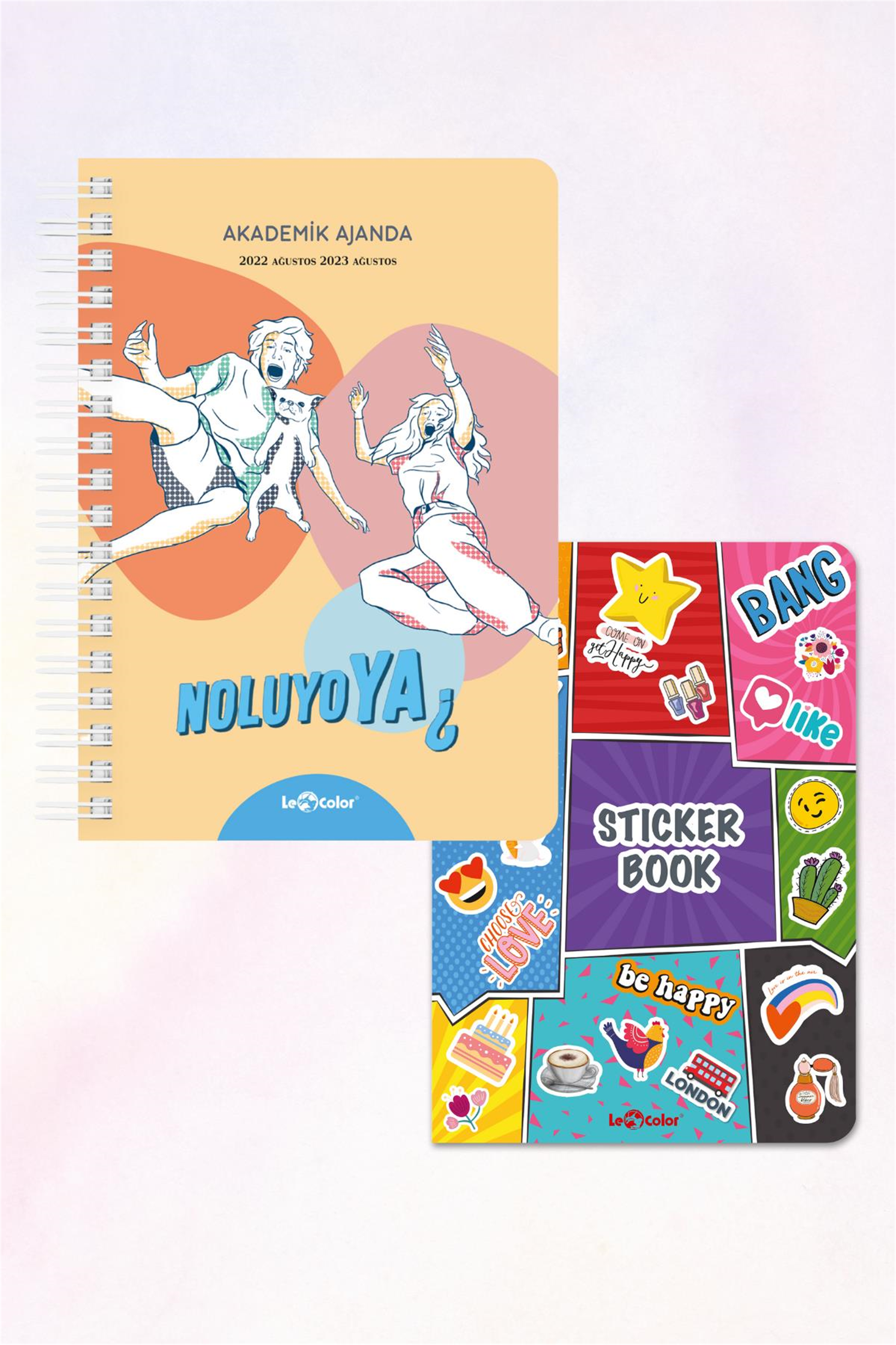 Noluyo Ya? Akademik Ajanda Seti 22/23 Bej & Sticker Book Bang