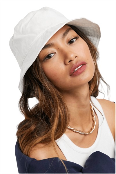 Kadın Beyaz Bucket Şapka