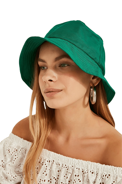 Kadın Benetton Yeşil  Bucket Şapka