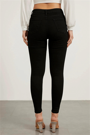 Kadın Siyah Dar Paça Skinny Jean Pantolon