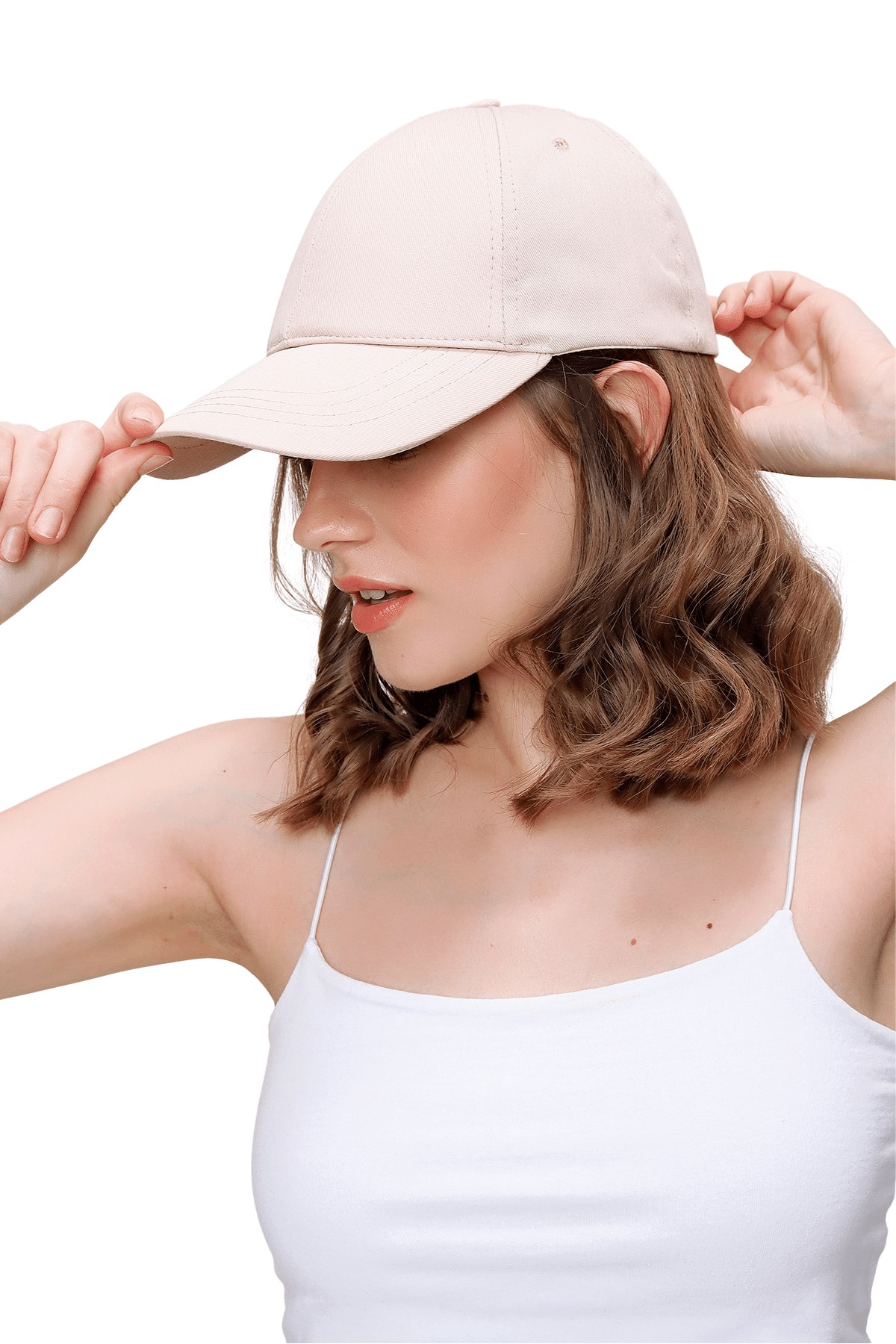 Kadın Bej Spor Şapka - Butik Buruç