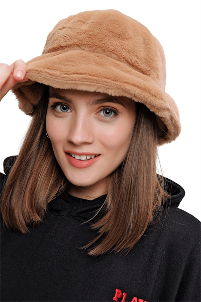 Kadın Vizon Peluş Şapka