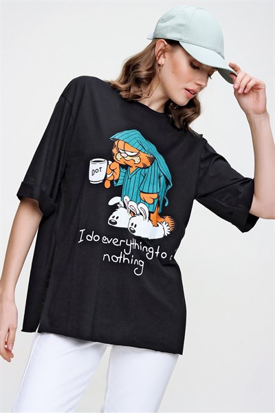2204 OQQA GARFİELD BASKILI TSHIRT 21-1