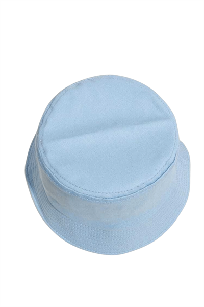 Kadın Beyaz Mavi Çift Taraflı Bucket Şapka