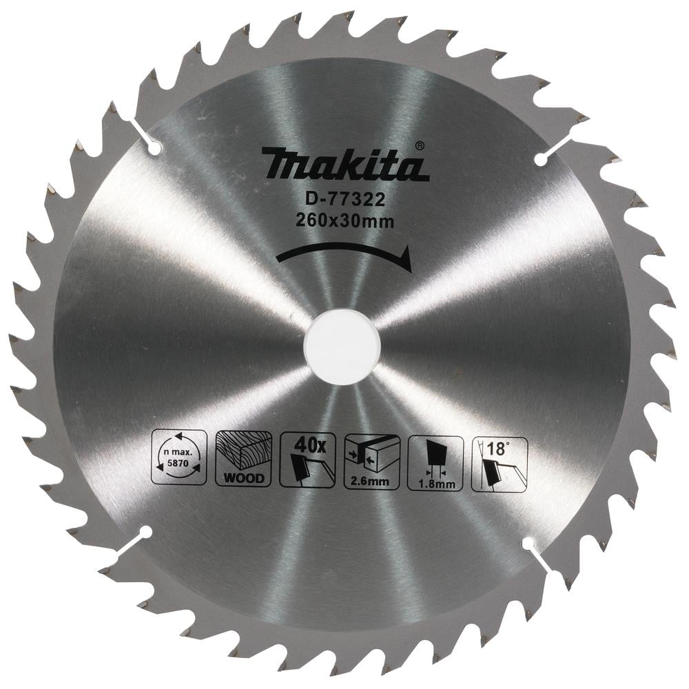 Ahşap Doğrama AksesuarlarıMakita Testere Daire Ahsap 260X30MM 40Diş
