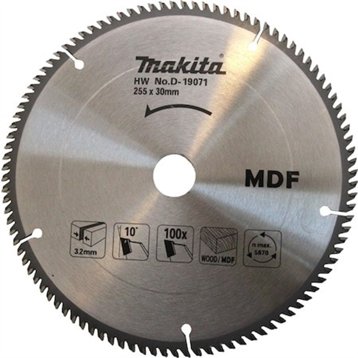 Ahşap Doğrama AksesuarlarıMakita Testere Daire MDF+Aleminyum 255MM