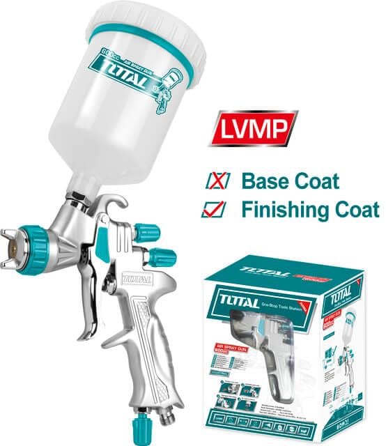 Boya Tabanca ve AksesuarlarıTotal Tabanca Boya Üstten Plastik Depolu (Oto Boyaci) Nozul 1.3MM 600CC