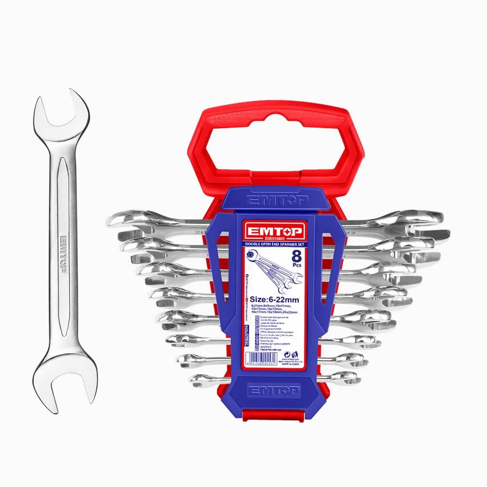 Çatal AnahtarEmtop Anahtar Çatal Set 6-22MM 8 Parça