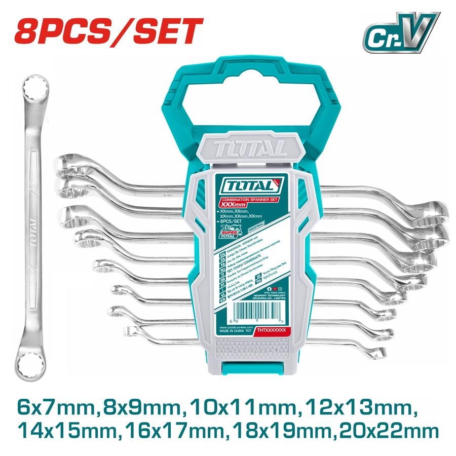 Çatal AnahtarTotal Anahtar Yıldız 8 Prc/Set 6-22MM