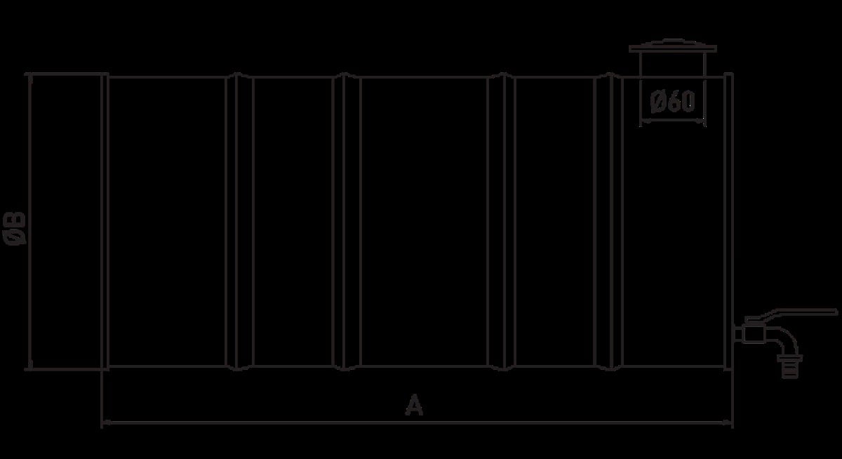 ÇekicilerÇayırova Su Tankı Galvanizli 38CMx60CM 70 Litre