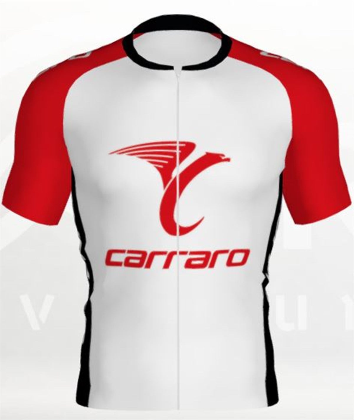 FormaCarraro Forma Kısa Kol Carraro Slim Fit Beyaz/Kırmızı