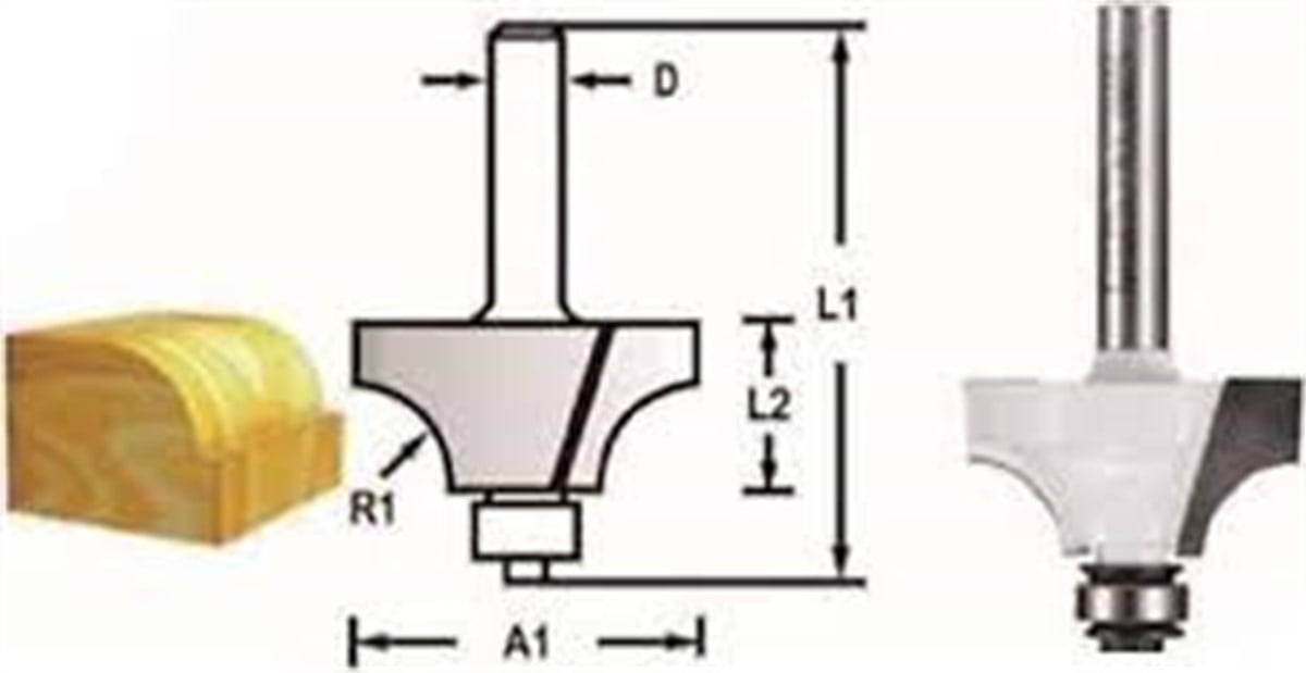 Freze UcuMakita Uç Freze Beading Bit-With Bearing