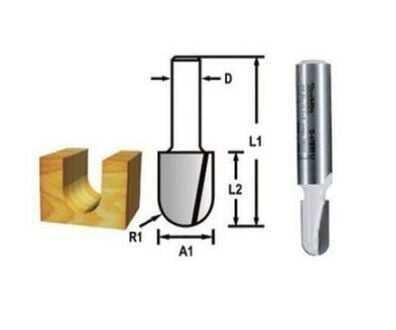 Freze UcuMakita Uç Freze Round Nose Bit D6,35 L12,7 R3,2 S6