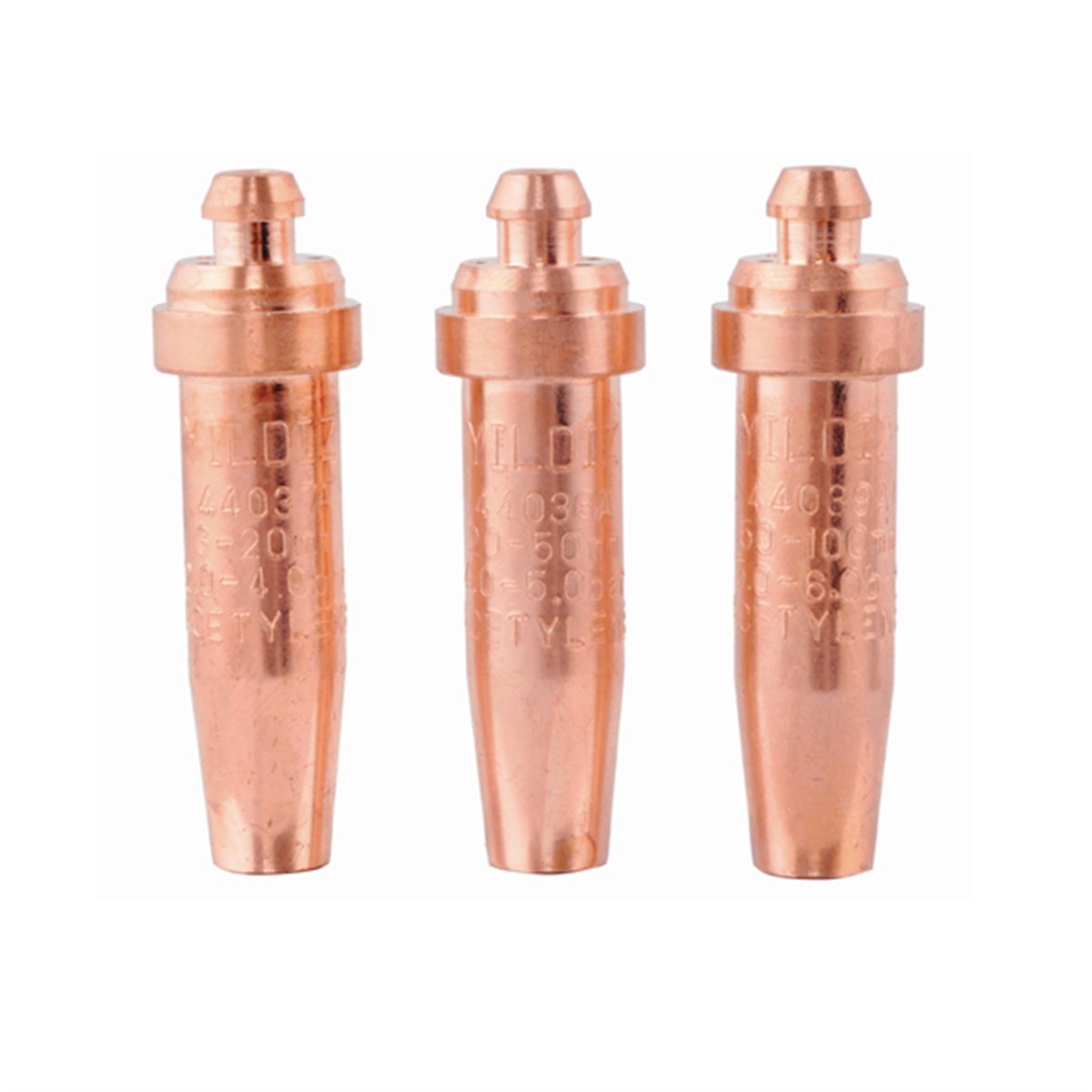 Gaz ArmatürleriYıldız Gaz Kesme Lüleleri Takımı Ast -Oks (Kesme Kap 3-100 Mm)