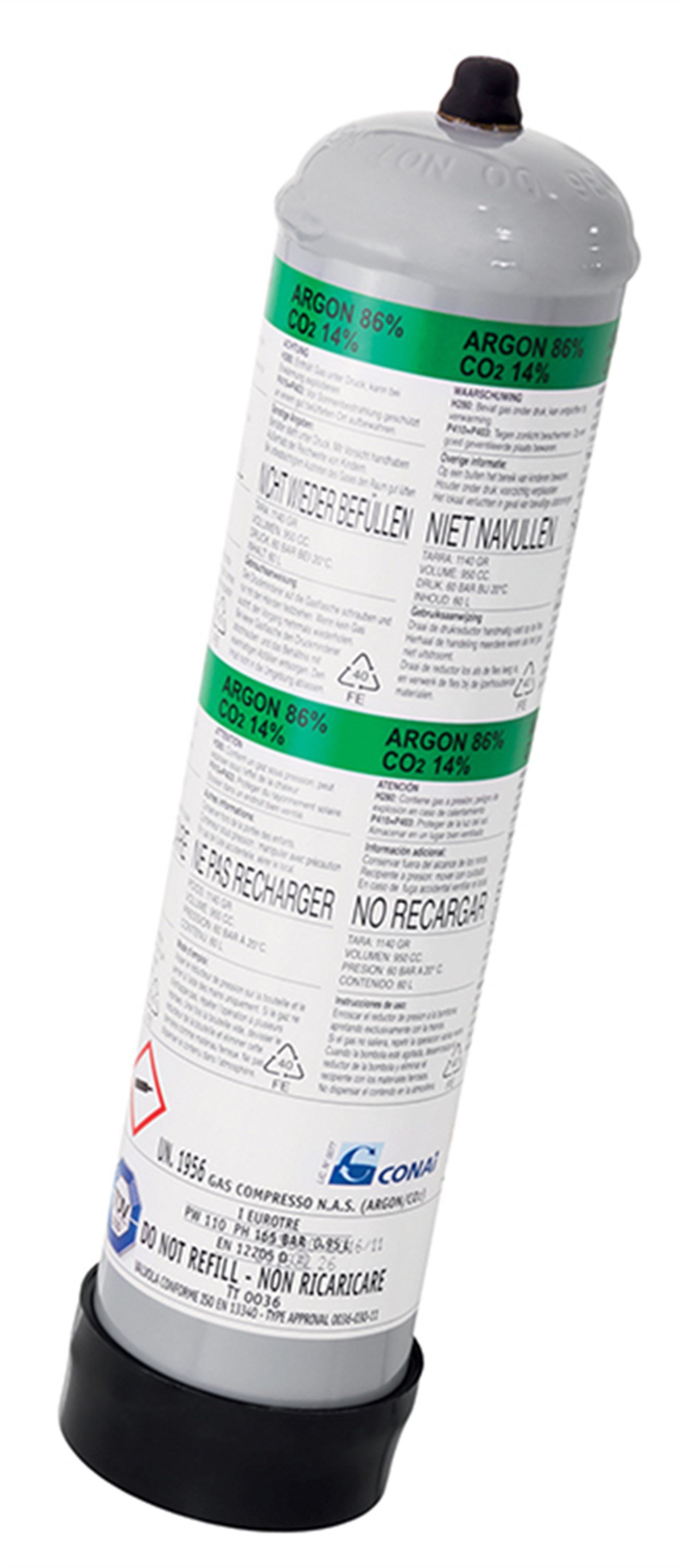 Gaz ve AksamlarDecaMig Kaynak Argon/CO2 Gaz Tupu  1LT