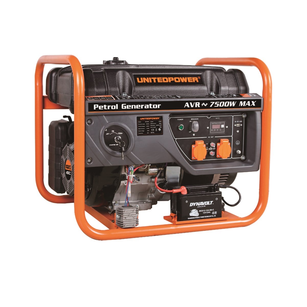 Jeneratör ve AksesuarlarıUnited Power Jenerator 7.5KW 9.4KVA Benzinli Starterli-Tekerlekli (Akü Ekstra)