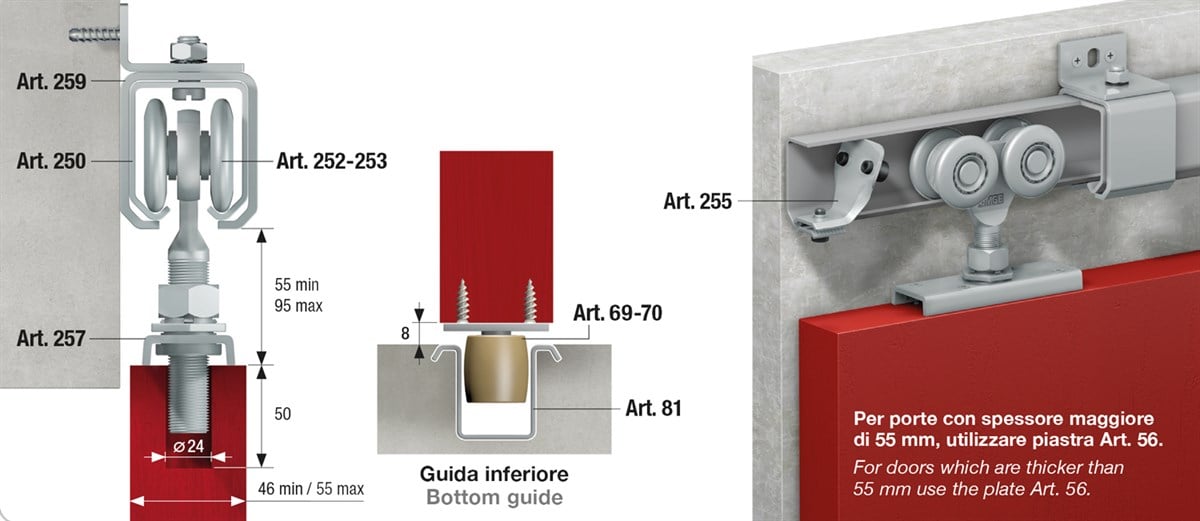 Kapı AksamlarıAğır Kapı Rayı Stobu 380KG