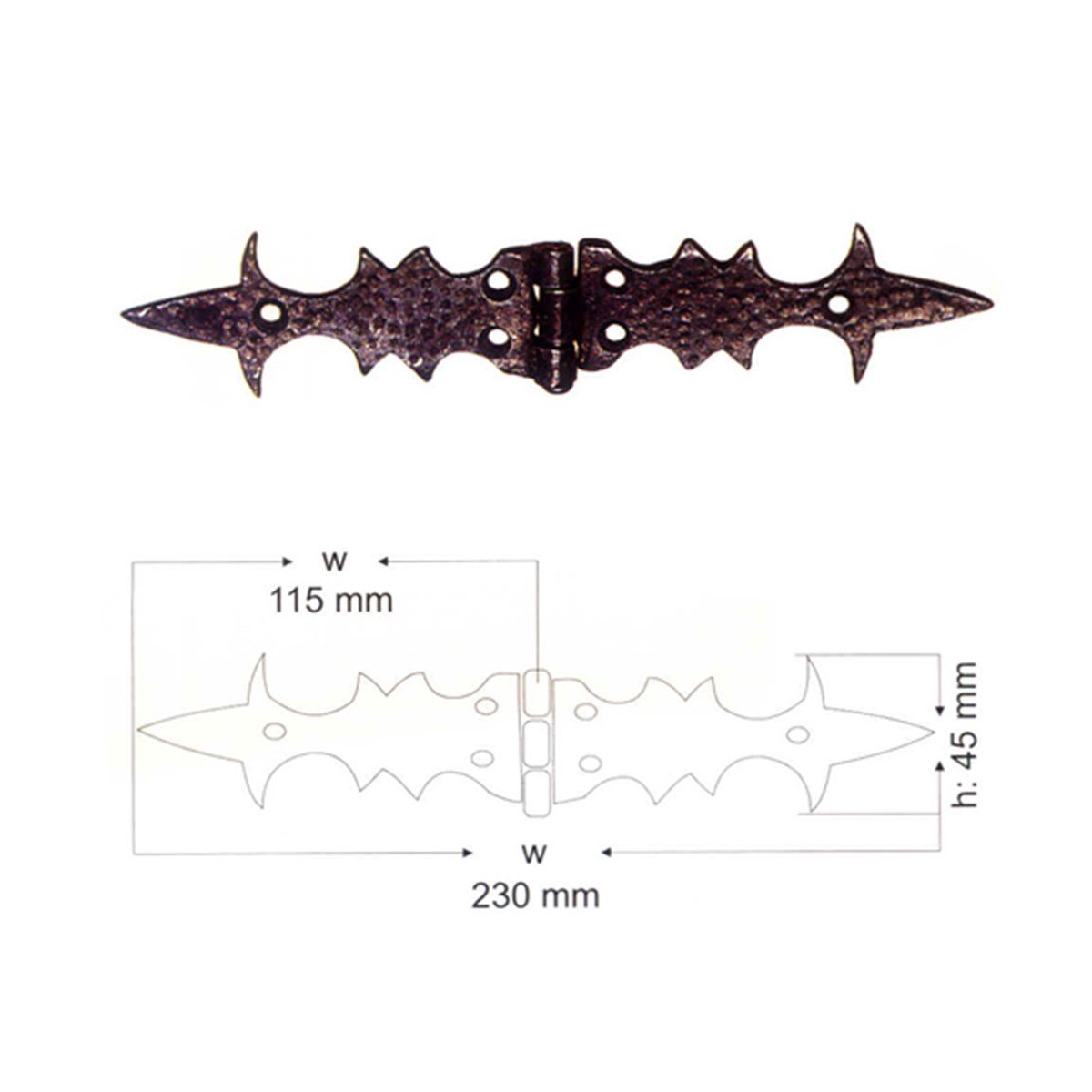 Kapı ve AksesuarYılmaz Bronz Mentese Yonsuz Dövme Oksit 21.5CM