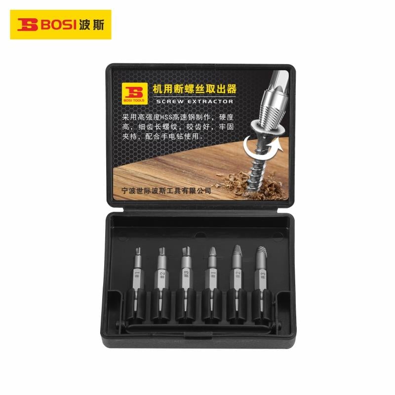 Kılavuz PaftalarBosi Kırık Vida Çıkarıcı 6 Parça